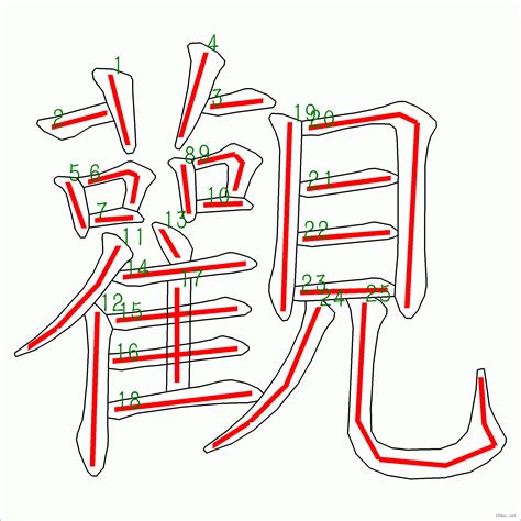 觀 筆劃|觀字笔画、笔顺、笔划